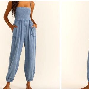 Z Supply Gauze sage gray green romper/jumpsuit,